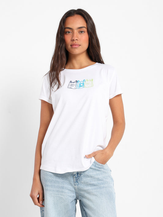 Colored Plastic Bags Print T-Shirt