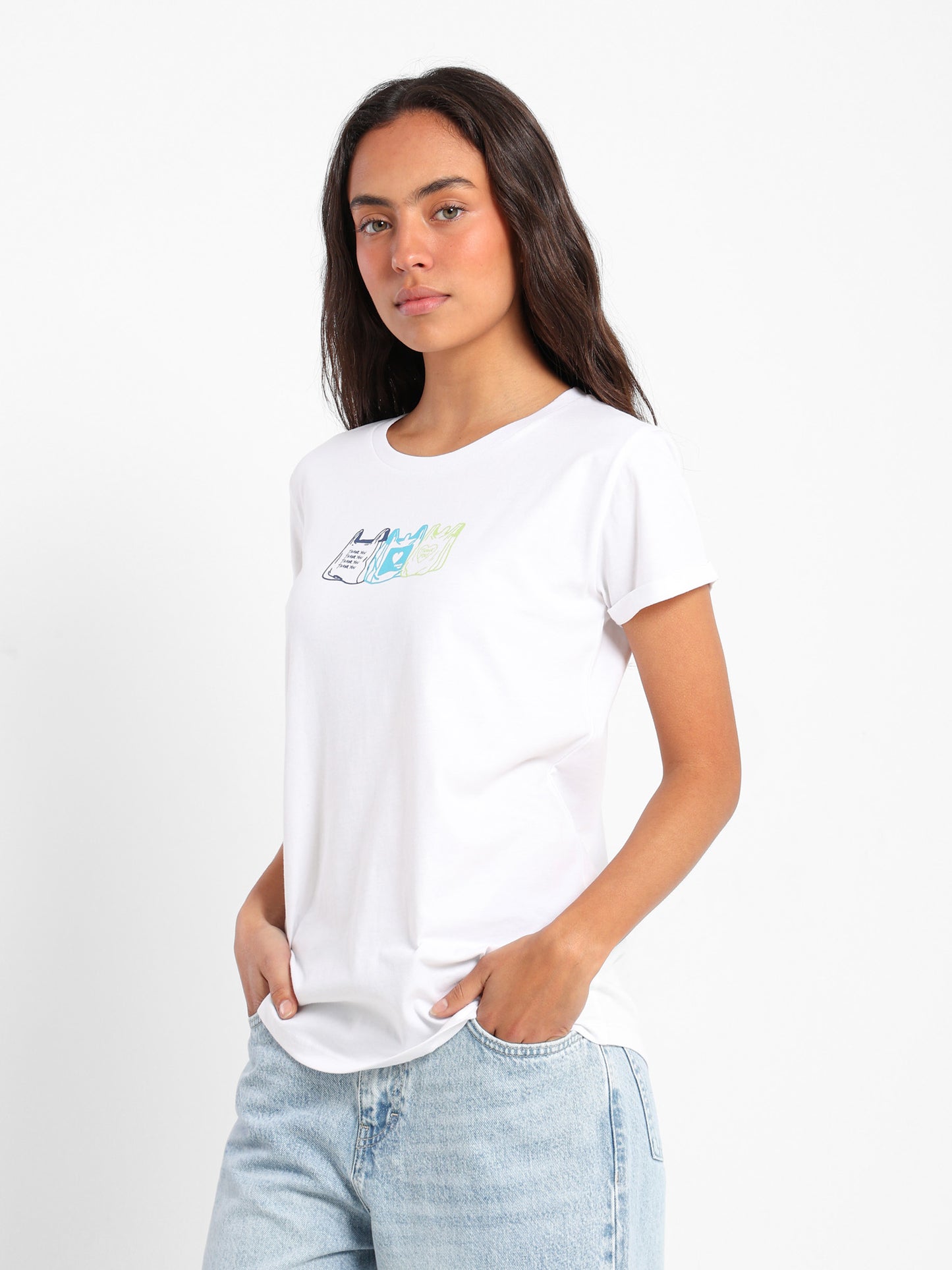 Colored Plastic Bags Print T-Shirt