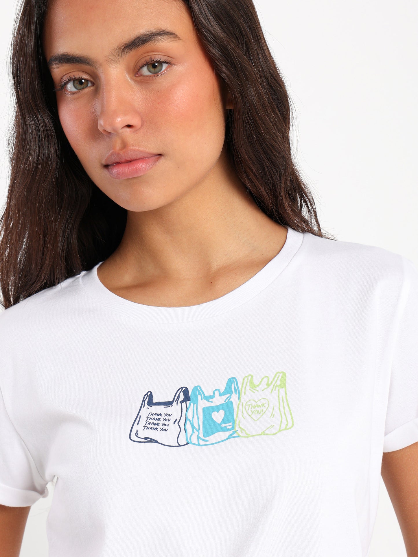 Colored Plastic Bags Print T-Shirt