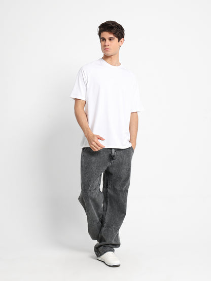 Loose Fit Jeans with Waist Cord