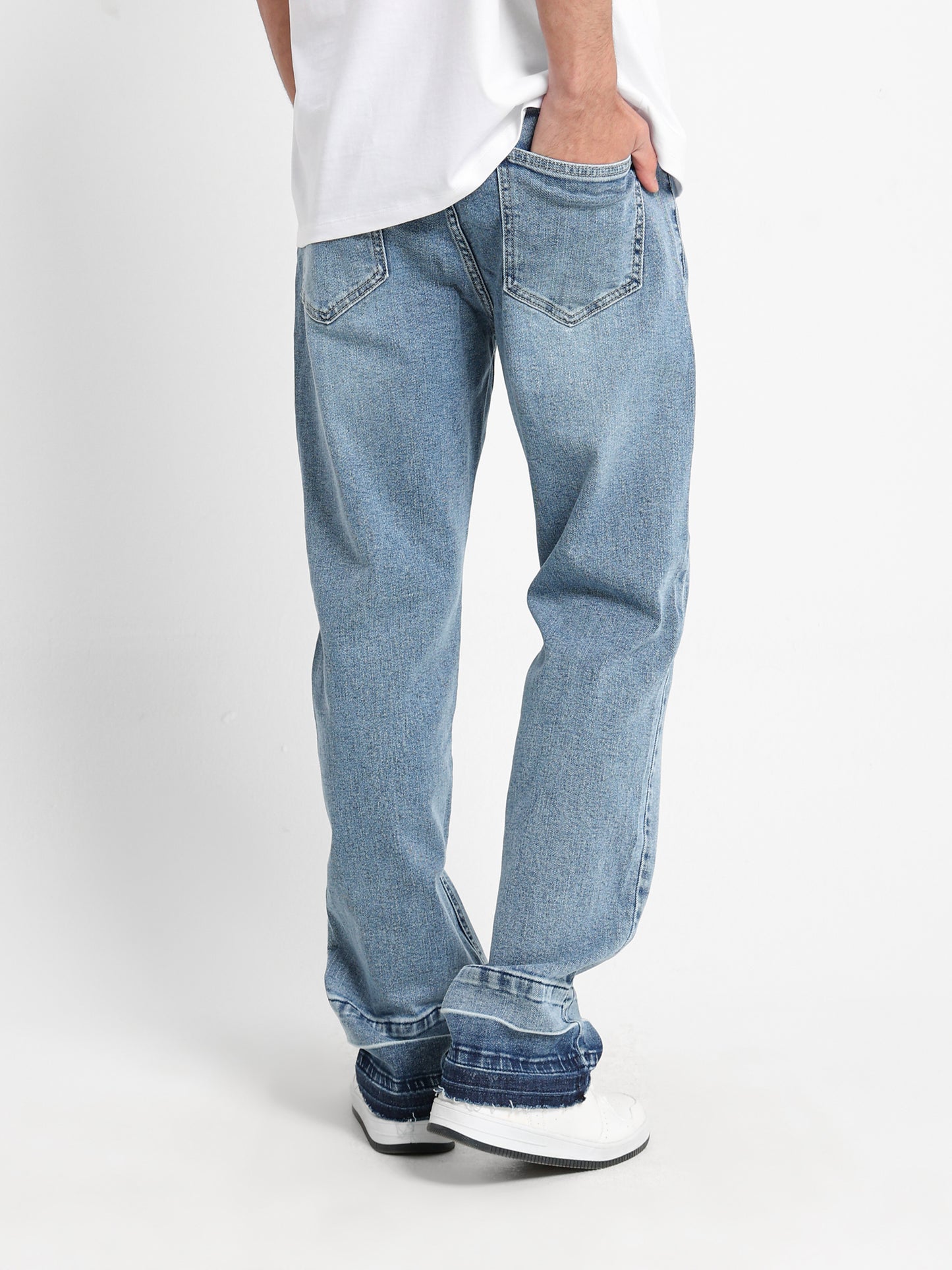 Regular Fit 5-Pocket Jeans with Unfinished Hem