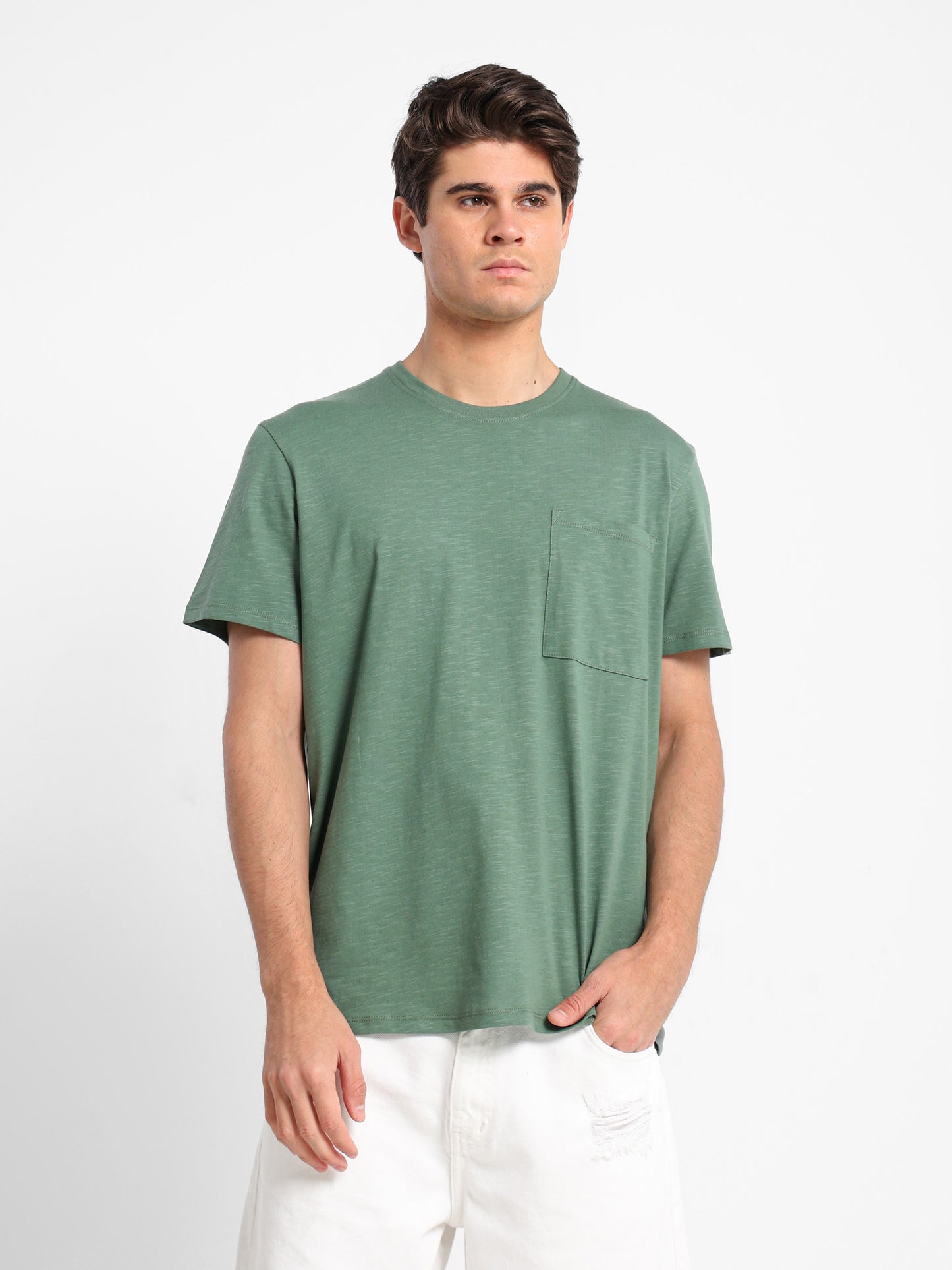 Relaxed Fit T-Shirt with Front Pocket