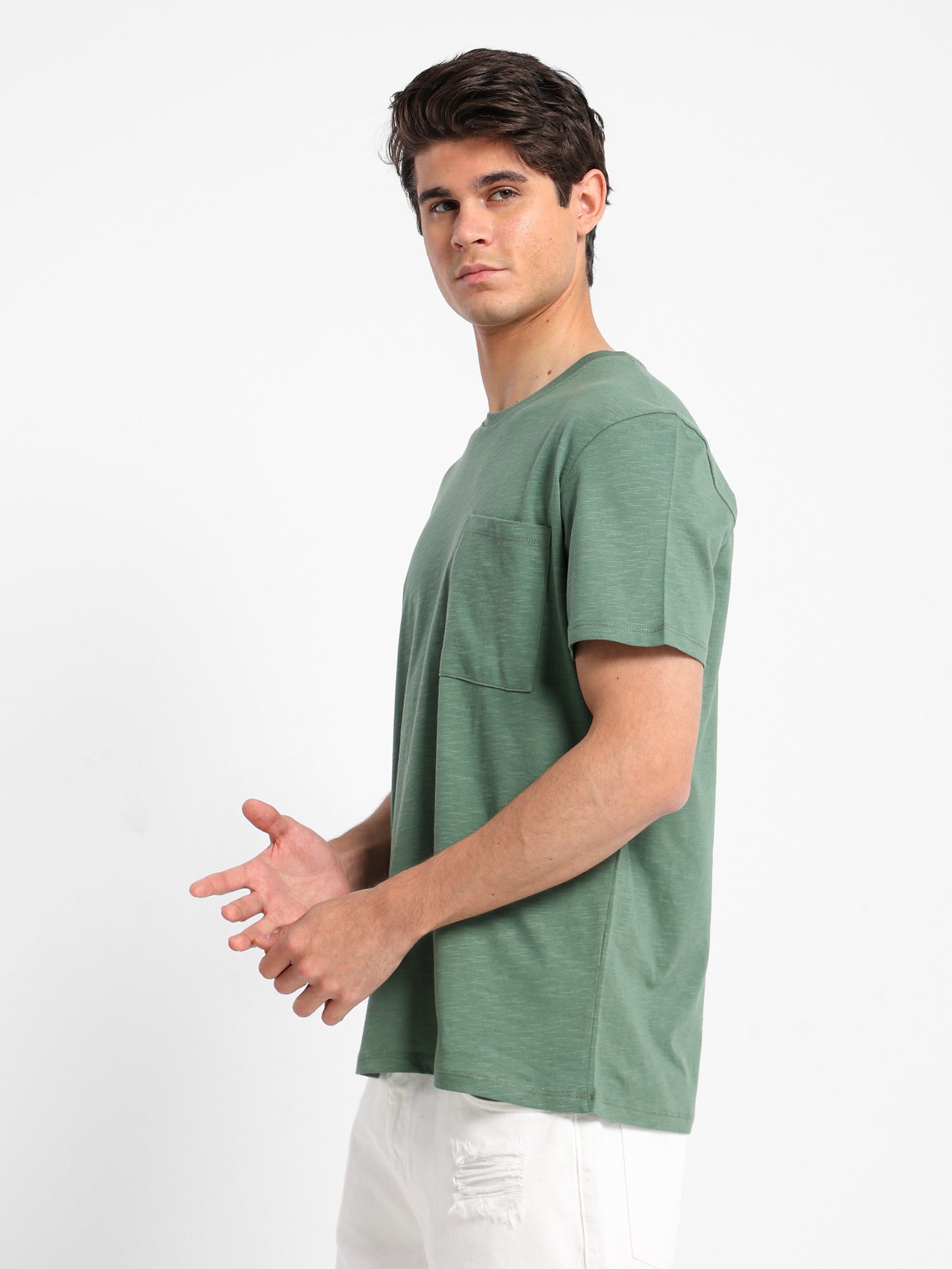 Relaxed Fit T-Shirt with Front Pocket