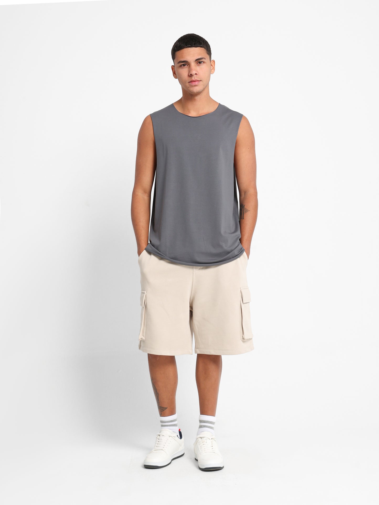 Sleeveless Long Fit T-Shirt