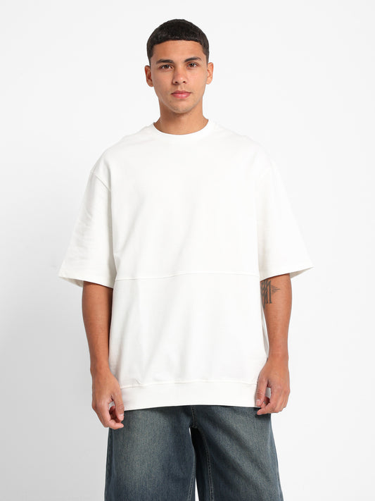 Oversized Melton T-Shirt with Derby Hem