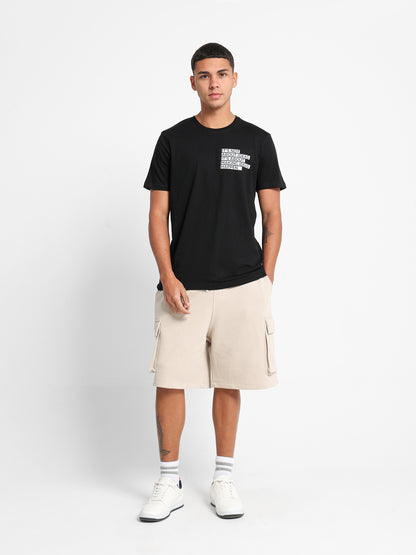 Chest Text Printed T-Shirt