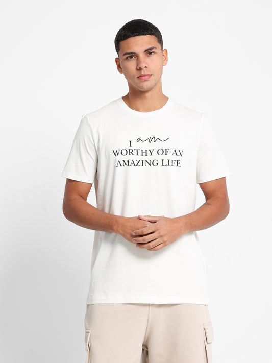 Front Text Print T-Shirt