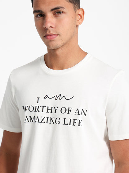 Front Text Print T-Shirt