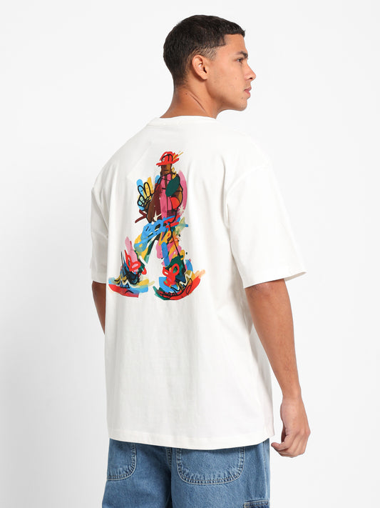 Doodle Spray Character Graphic T-Shirt