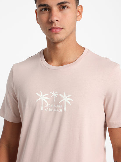 Casual Crew Neck T-Shirt With Print