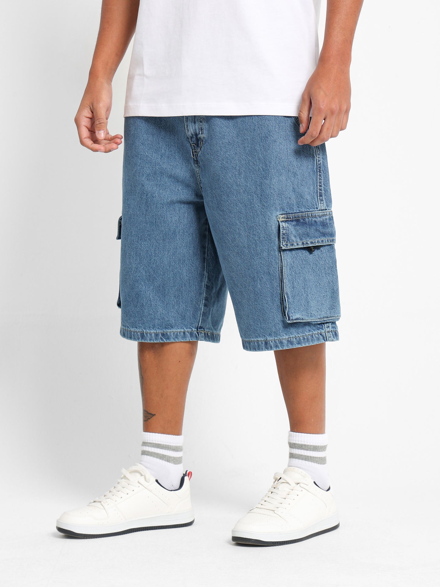 Cargo Denim Shorts