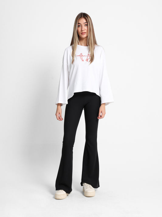 Hi-Low Front Print T-Shirt