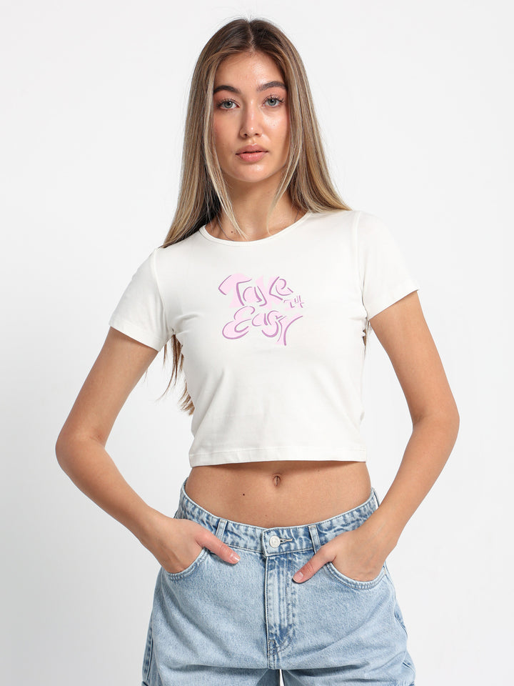 تي شيرت أطفال مطبوع "Take It Easy"