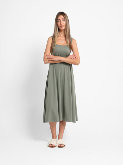 Sleeveless Dress with Waist Darts