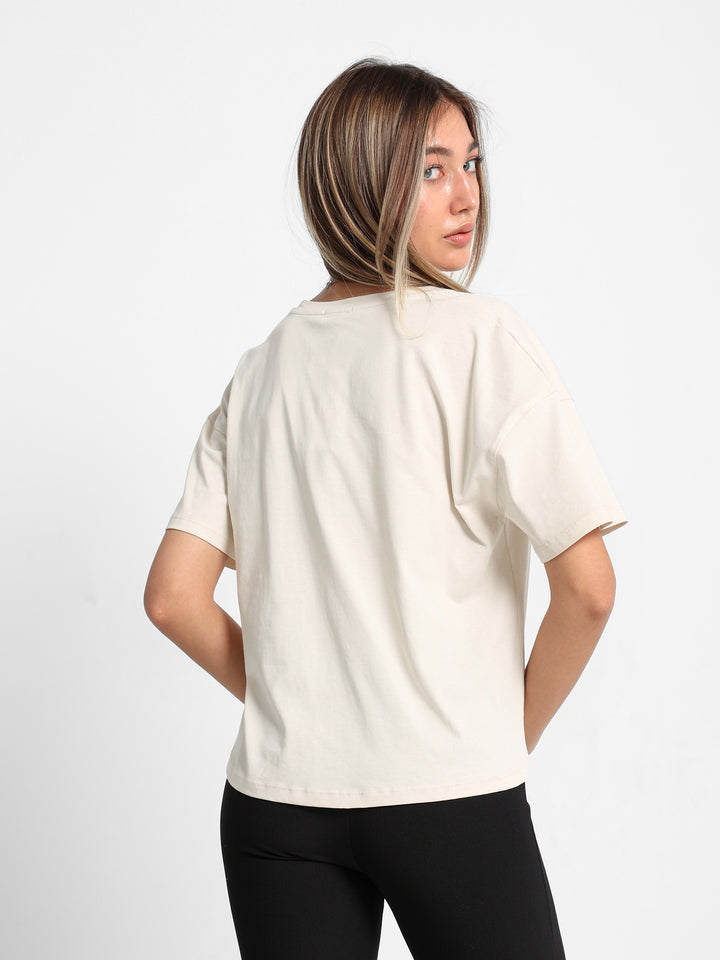 تي شيرت قصير بقصة V-Neck