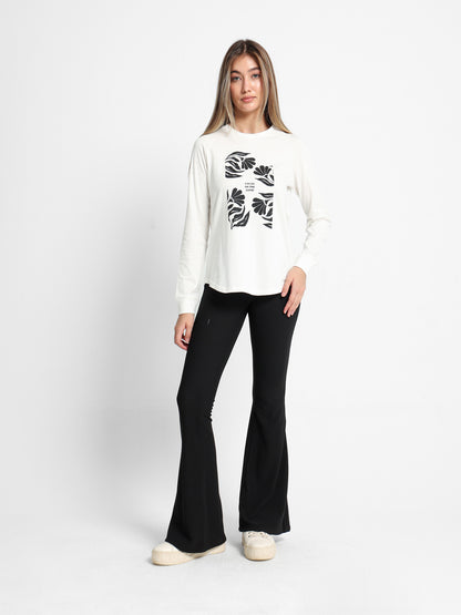 "Focus on The Good" Printed Raglan Sleeve T-Shirt