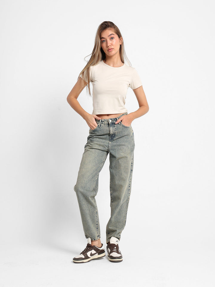 High waist Slouchy Mom Fit Jeans
