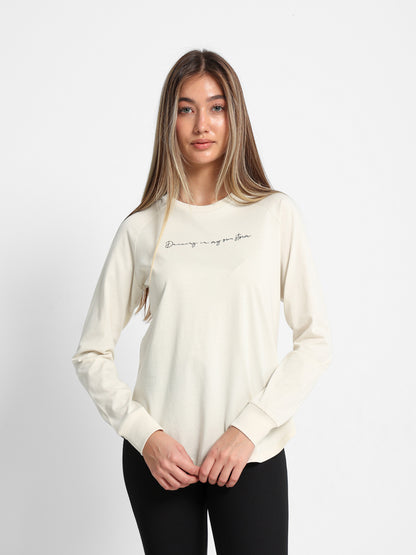 Text Print Raglan Sleeve T-Shirt