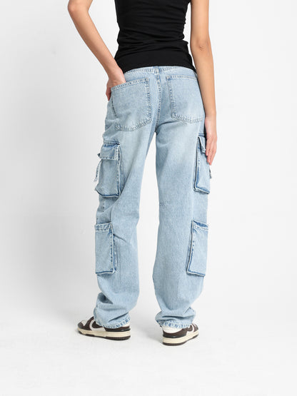 Cargo Jeans with Multiple Pockets