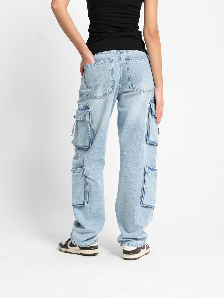 Cargo Jeans with Multiple Pockets