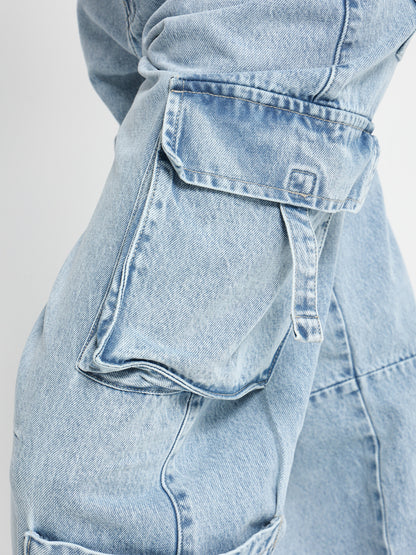 Cargo Jeans with Multiple Pockets
