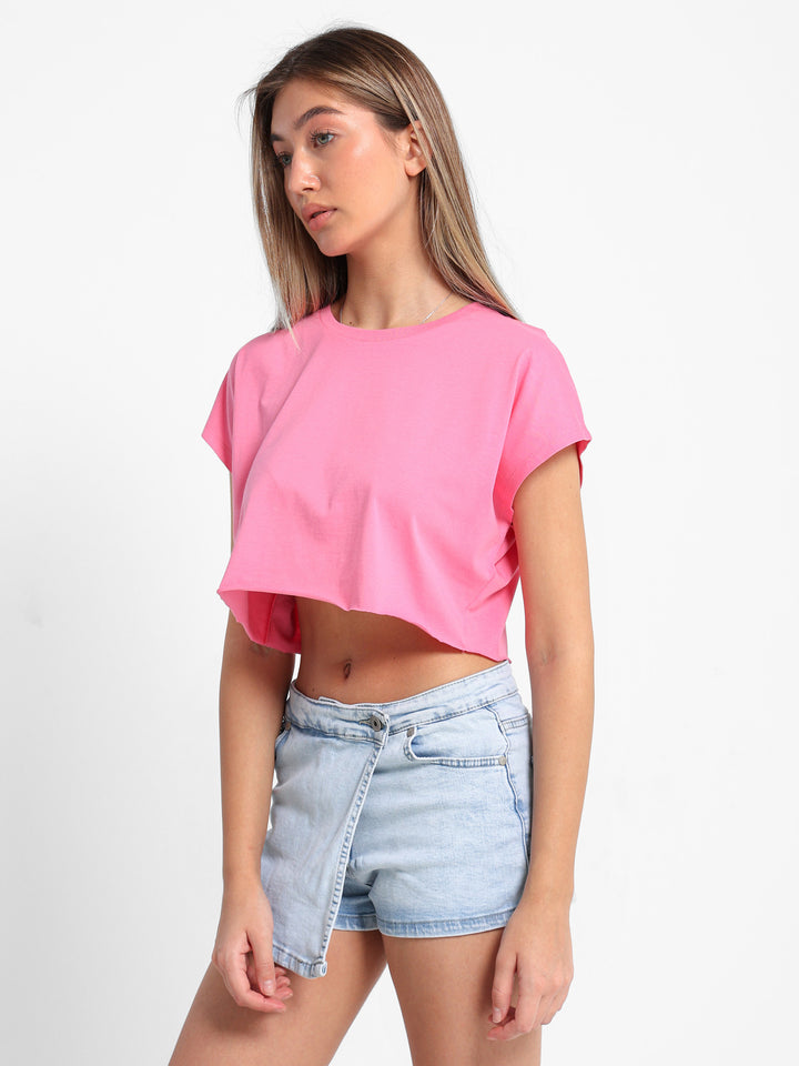 Cap Sleeve Cropped T-Shirt