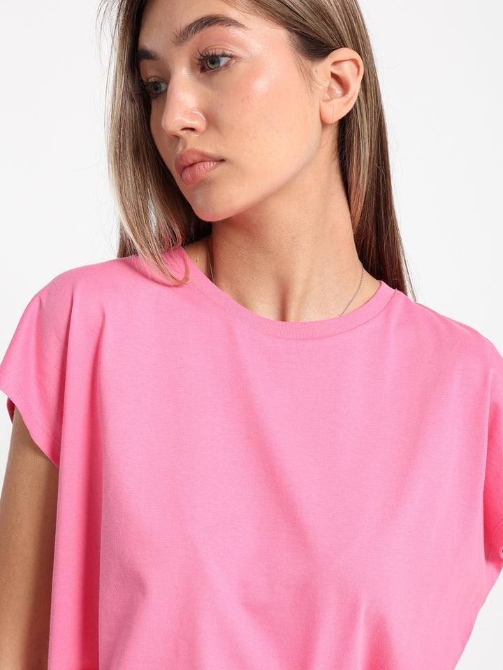 Cap Sleeve Cropped T-Shirt