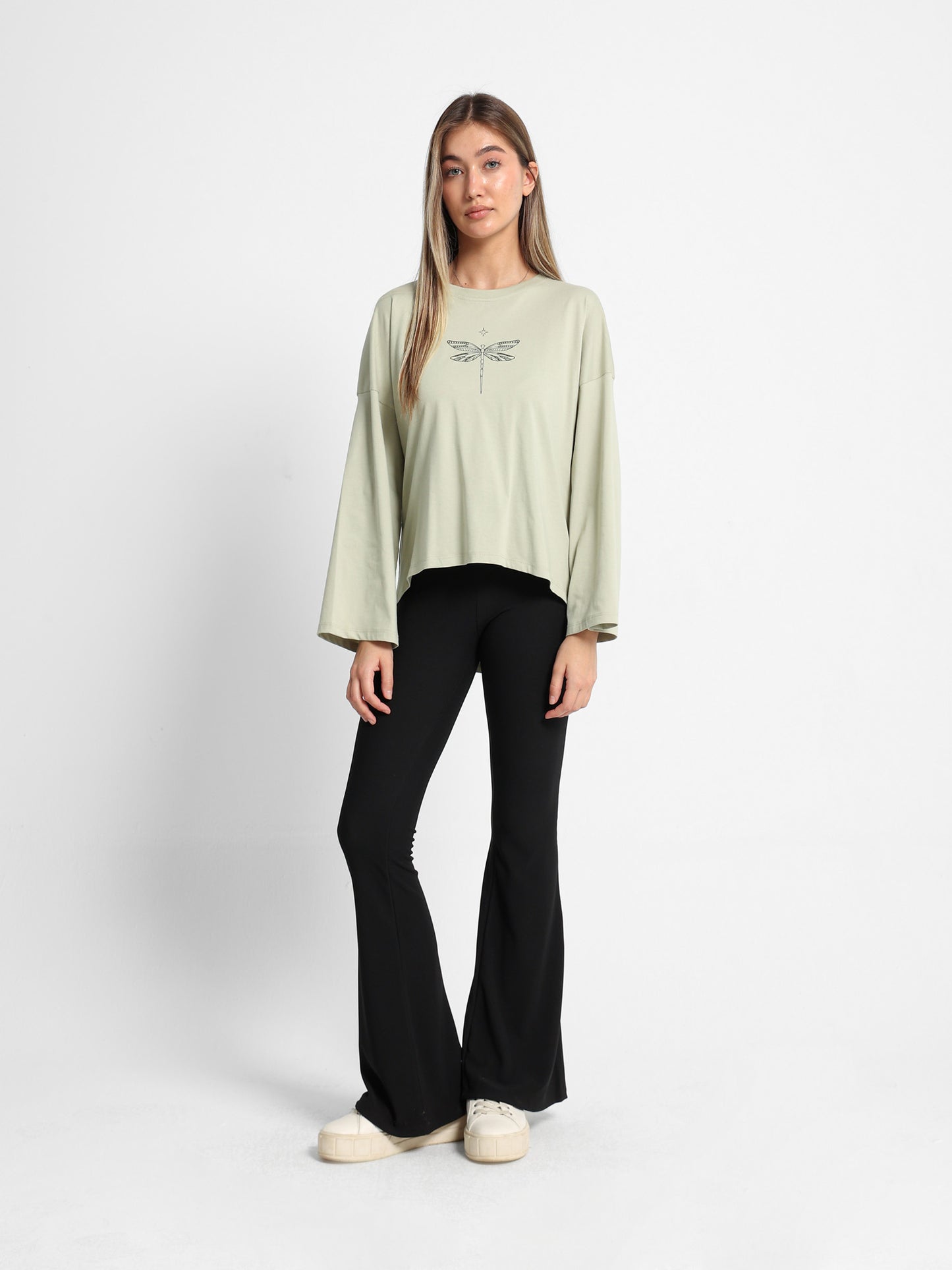 Dropped Shoulder Long Sleeve T-Shirt