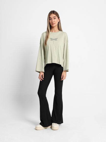 Dropped Shoulder Long Sleeve T-Shirt