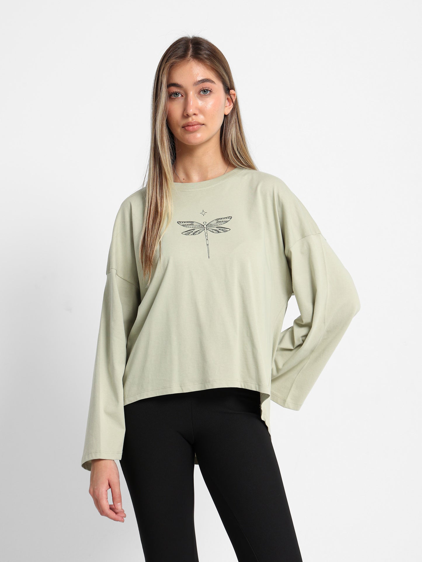 Dropped Shoulder Long Sleeve T-Shirt