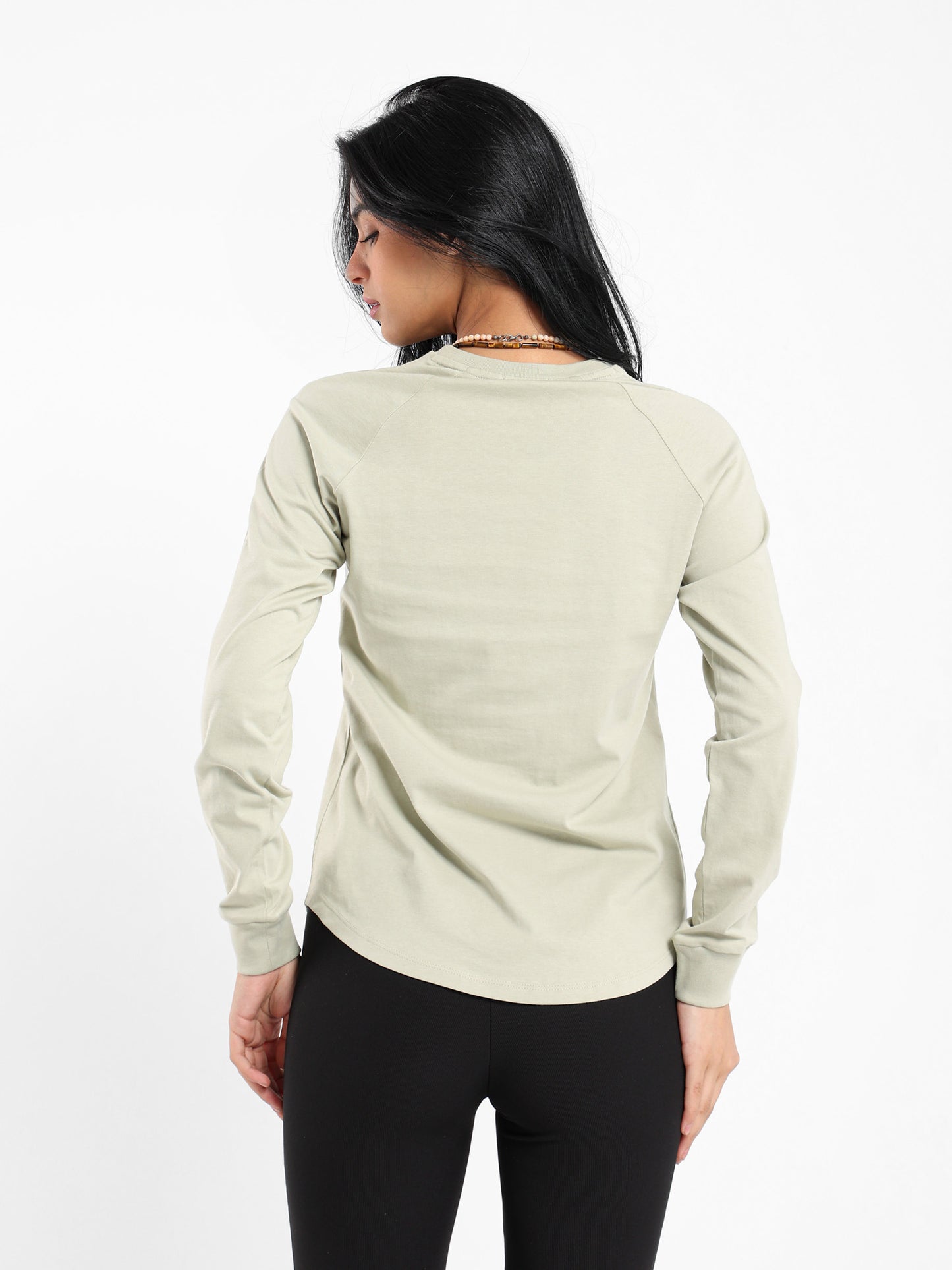 "Don't Look Back" Printed Raglan Sleeve T-Shirt