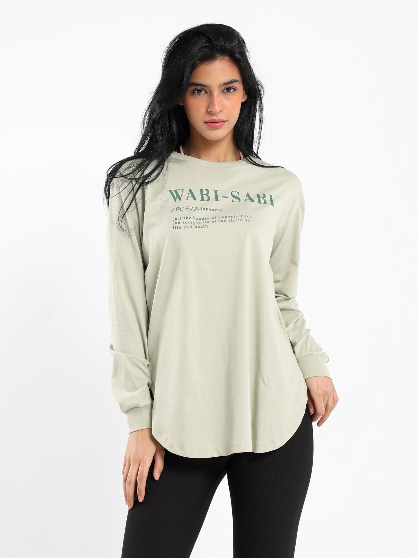 "Wabi Sabi" Oversized Long Sleeve T-Shirt