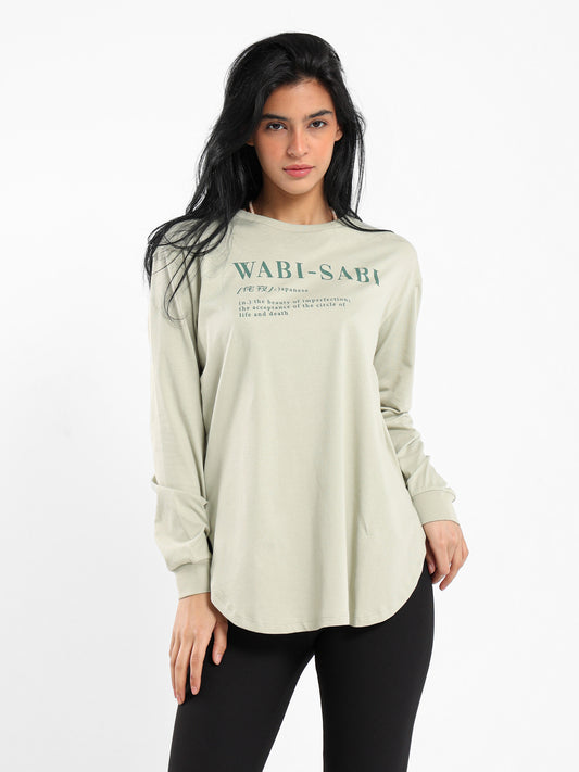 "Wabi Sabi" Oversized Long Sleeve T-Shirt