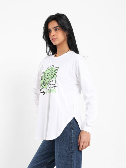"No More Drama" Oversized Long Sleeve T-Shirt