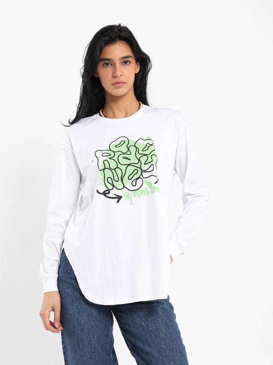 "No More Drama" Oversized Long Sleeve T-Shirt