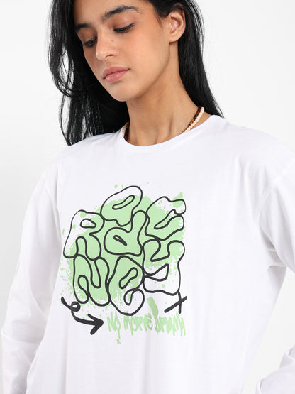 "No More Drama" Oversized Long Sleeve T-Shirt