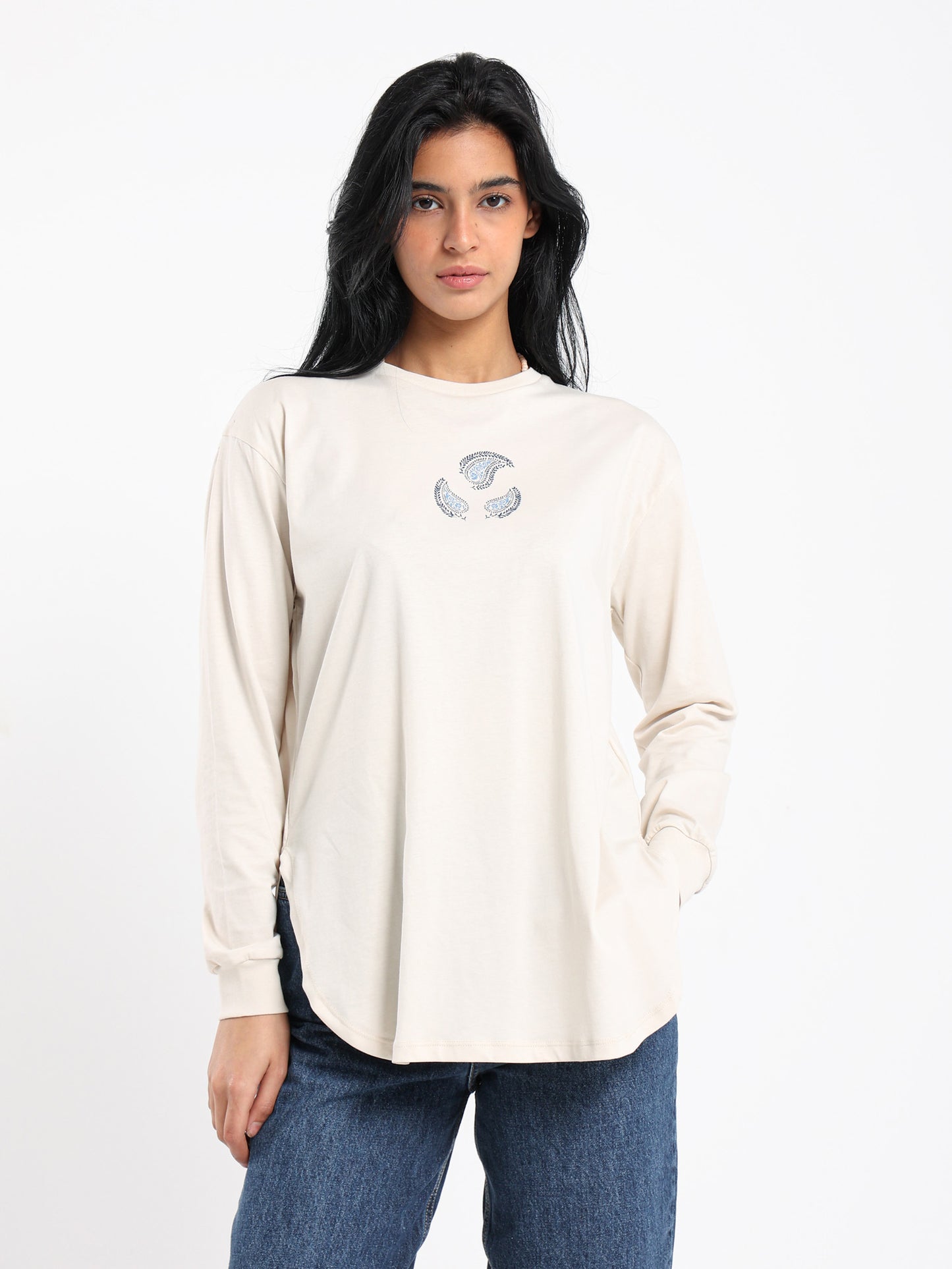 Paisley Print Oversized T-Shirt