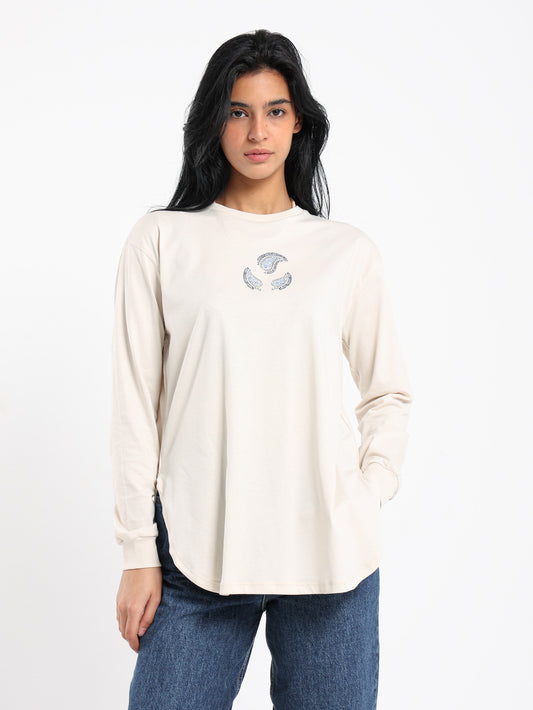 Paisley Print Oversized T-Shirt