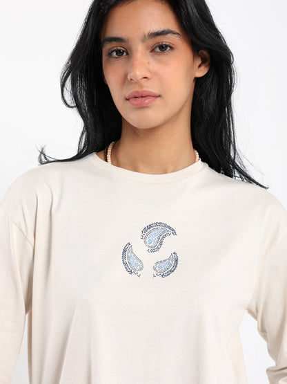 Paisley Print Oversized T-Shirt
