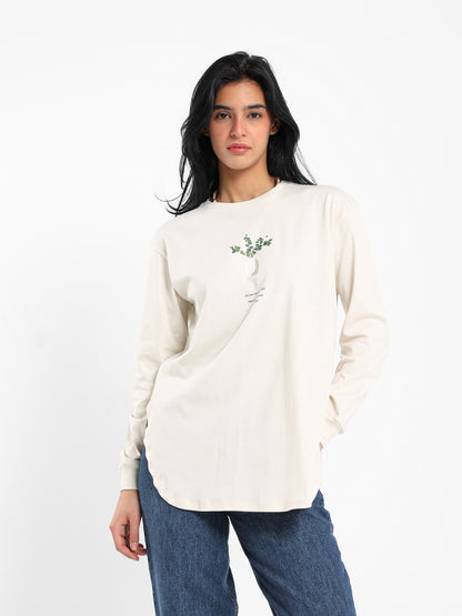 Front Print Long Sleeve T-Shirt