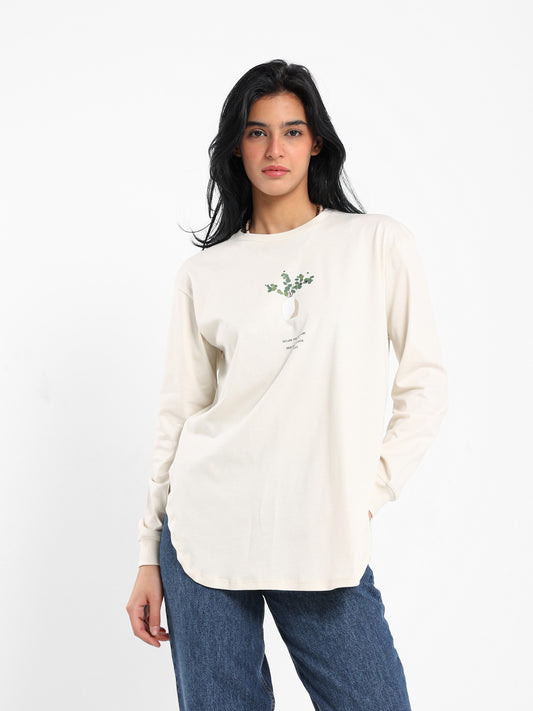 Front Print Long Sleeve T-Shirt