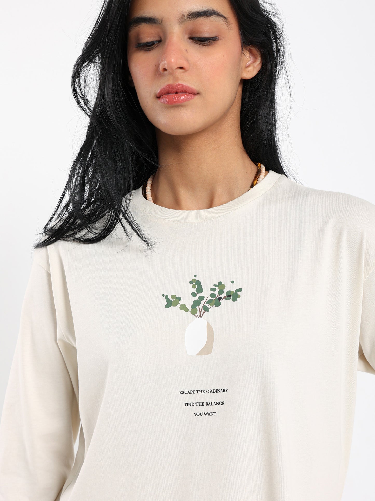 Front Print Long Sleeve T-Shirt