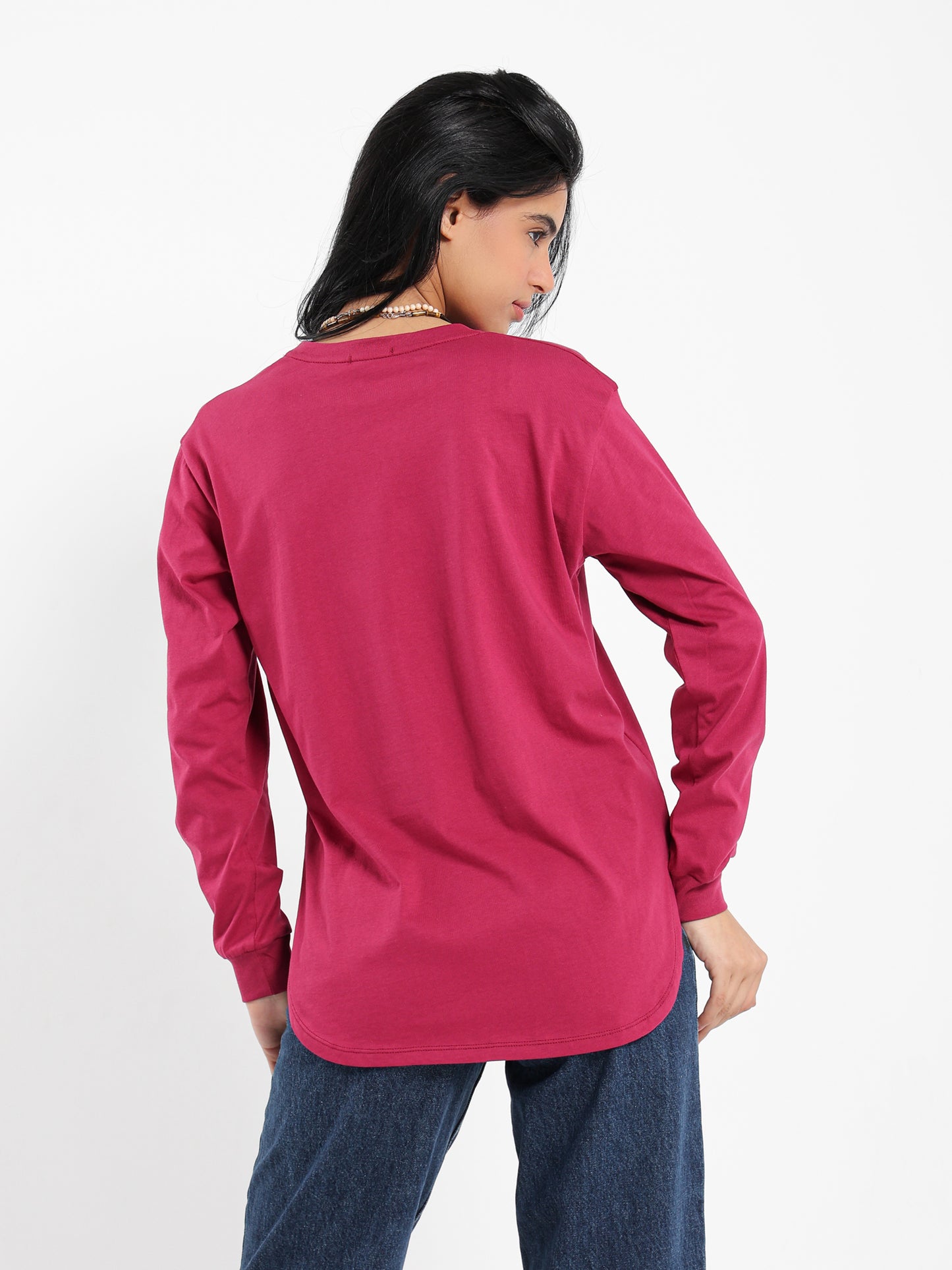 "Le Monaco Club" Text Print Long Sleeve T-Shirt