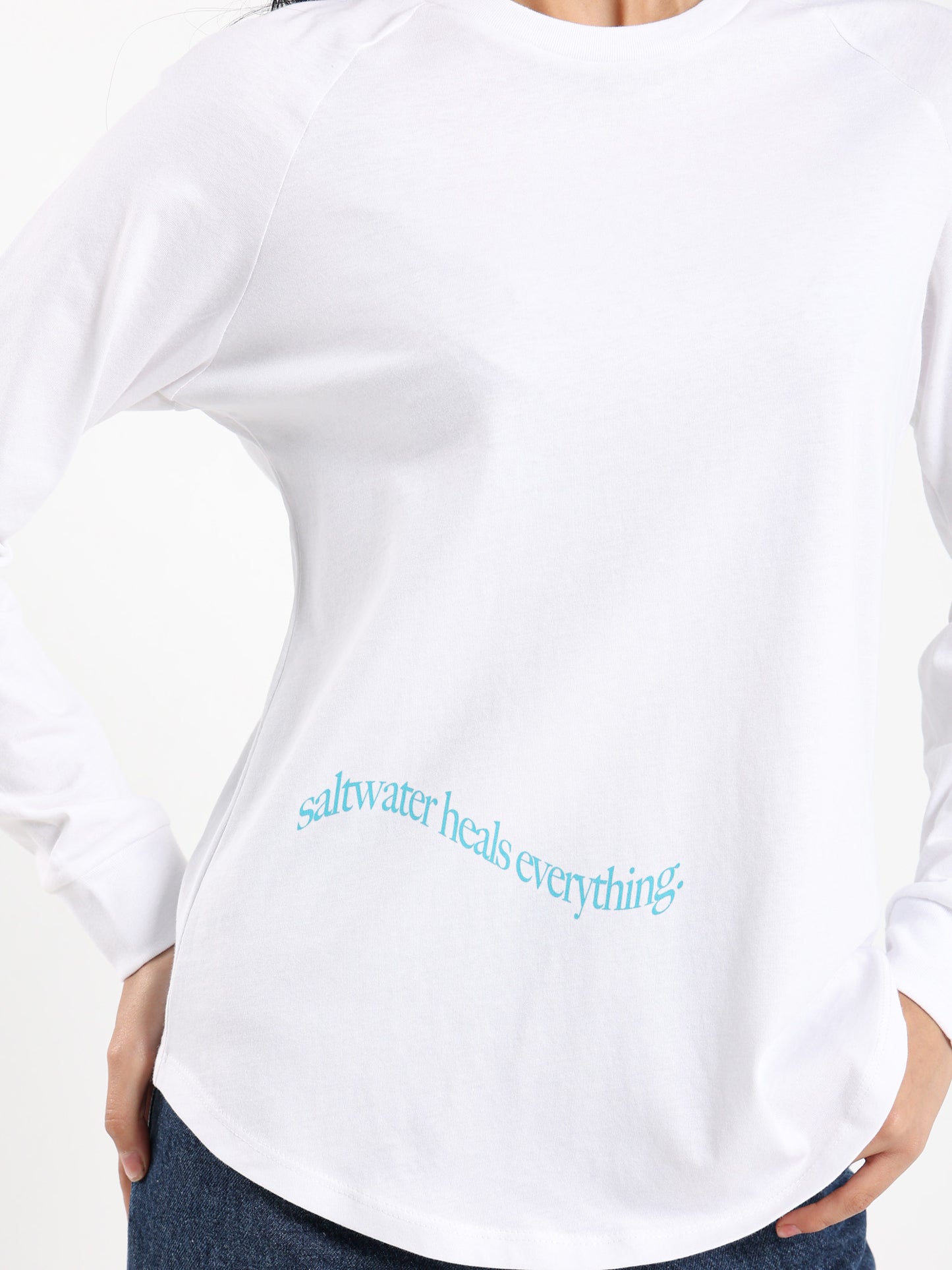 "Saltwater Heals Everything" Printed T-Shirt
