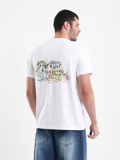 Summer Building Back Print T-Shirt