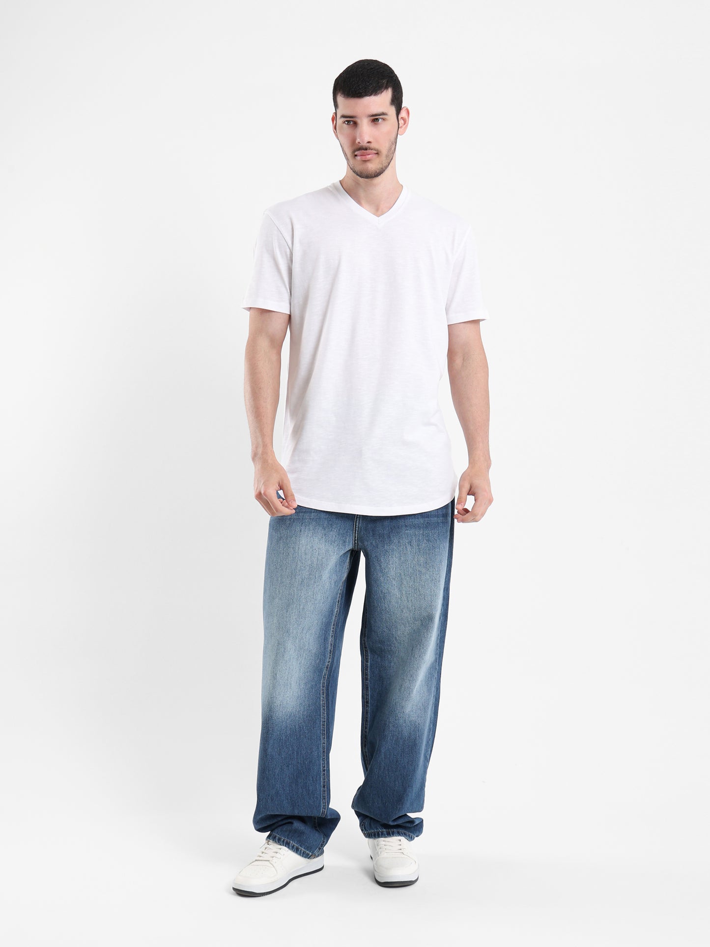 V-Neck Long Fit T-Shirt