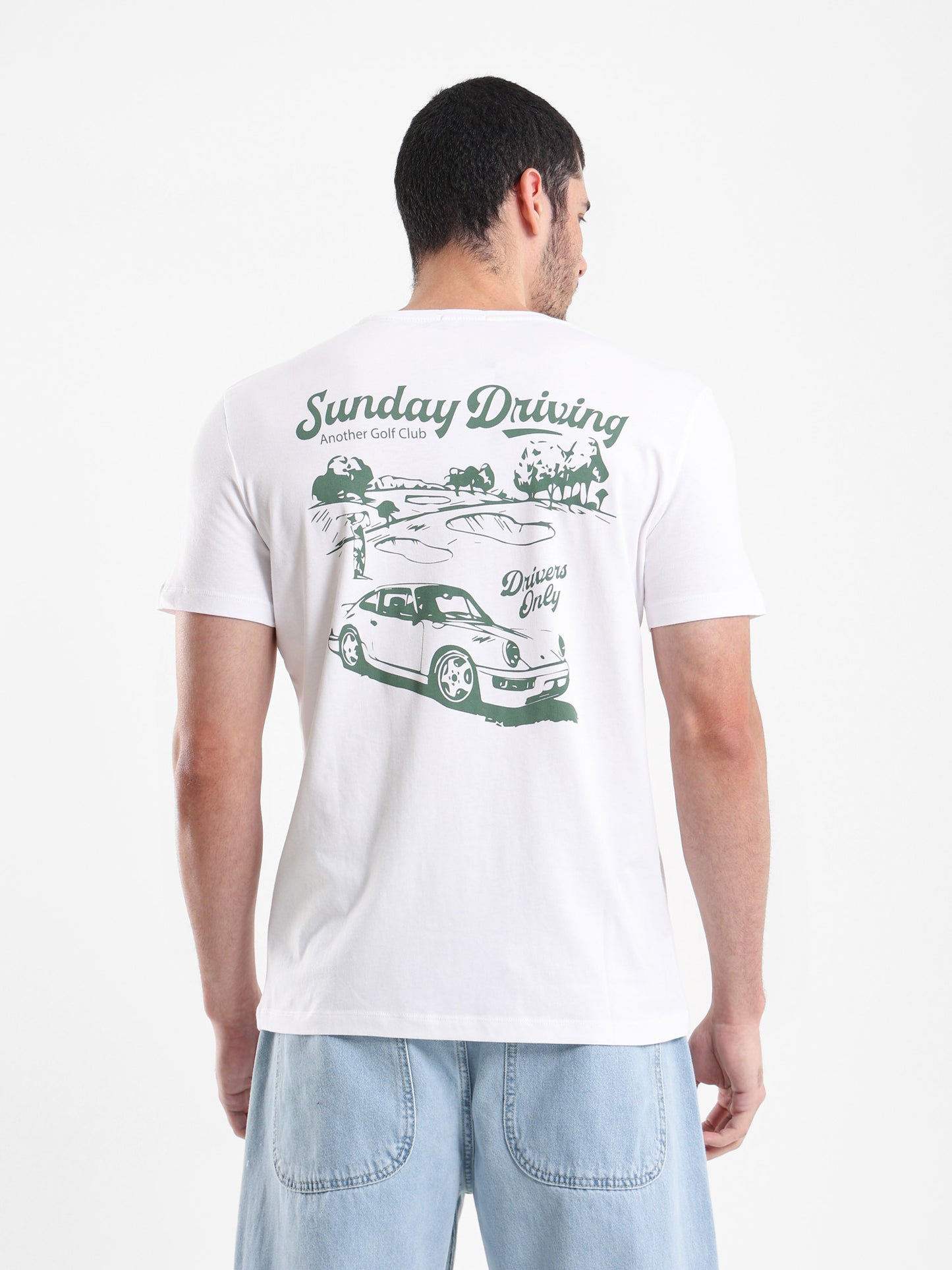Sunday Driving Back Print T-Shirt