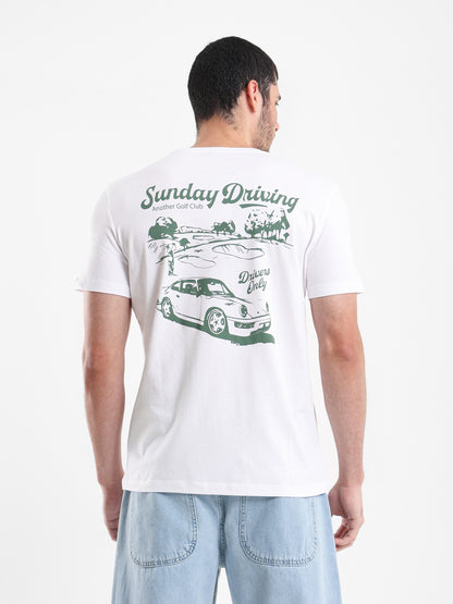 Sunday Driving Back Print T-Shirt