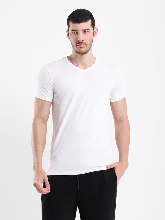 Basic Muscle Fit V-Neck T-Shirt