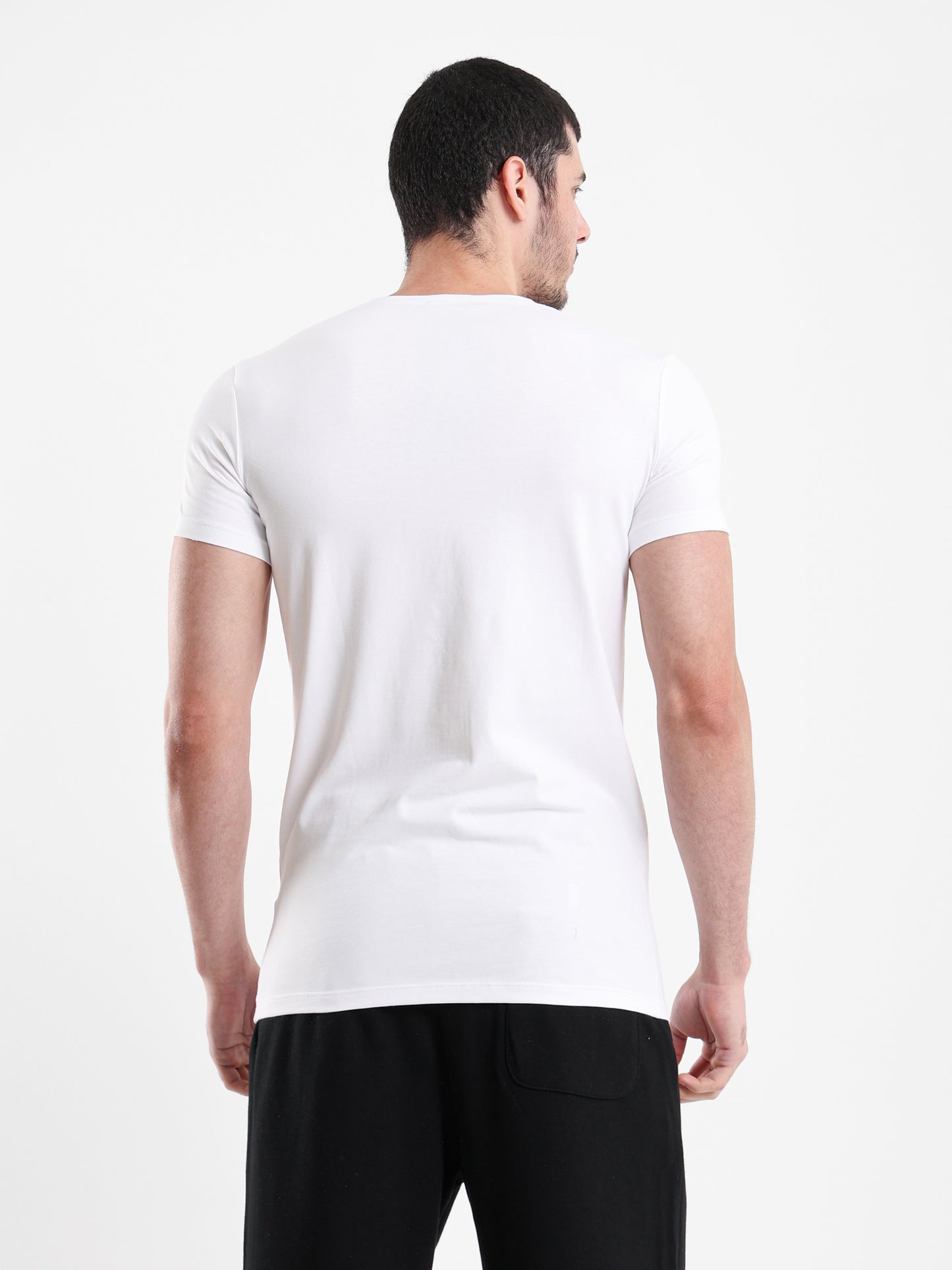 Basic Muscle Fit V-Neck T-Shirt